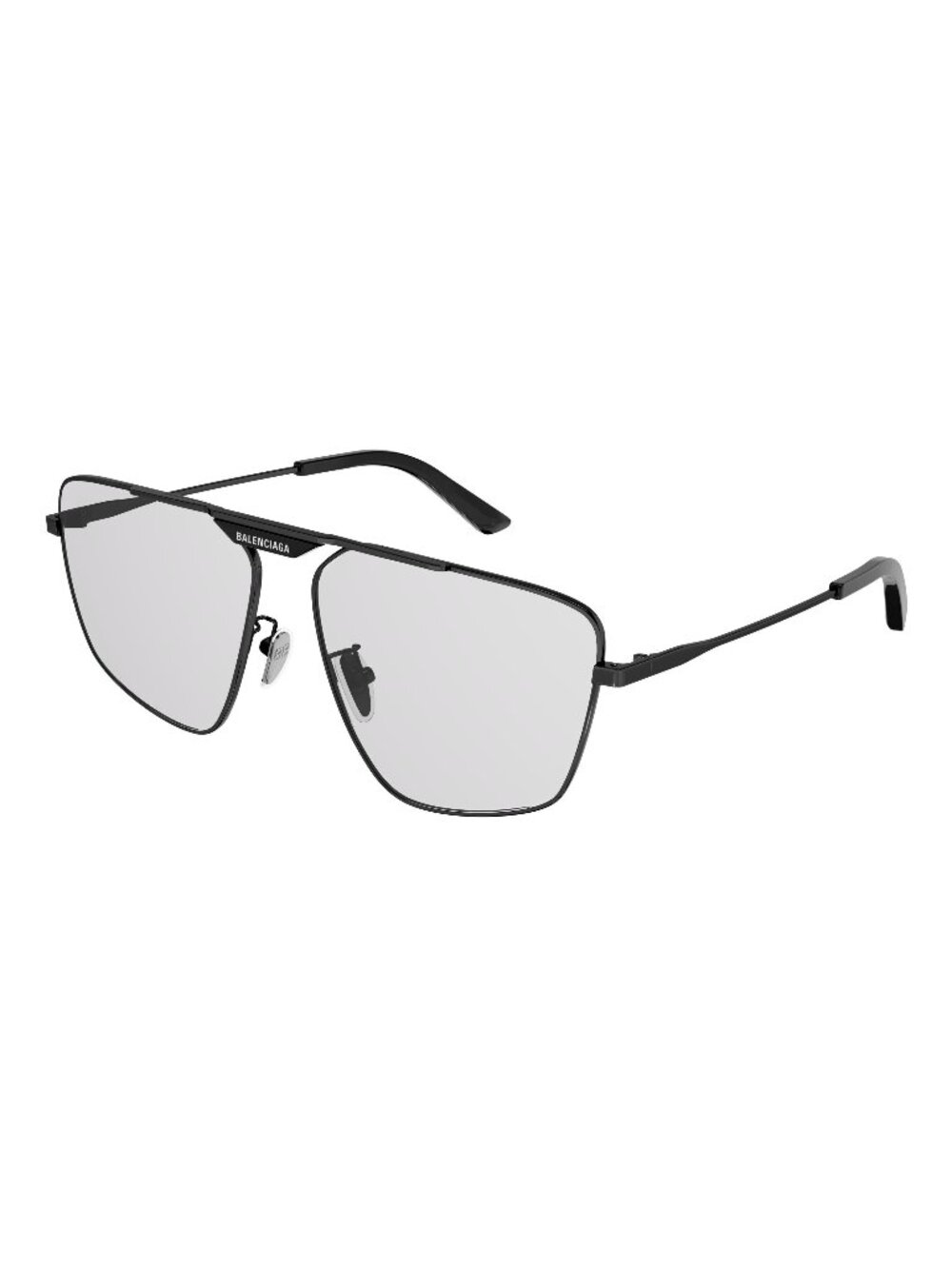 New Balenciaga Men's Sunglasses Grey Square Lens Metal Frame BB0246SA 004 61